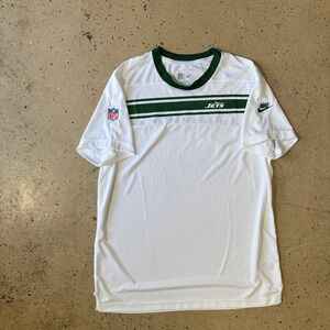 Nike New York Jets White Dri-FIT Performance T-Shirt Size Large DZ9486-100